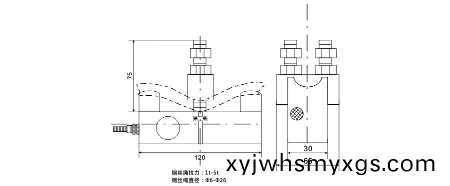 BCQ黑色旁壓式傳感器尺寸圖