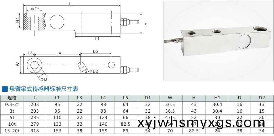 ML-QS-C懸臂樑(liang)式傳感器
